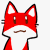 Emoticon Red Fox malvado com uma faca